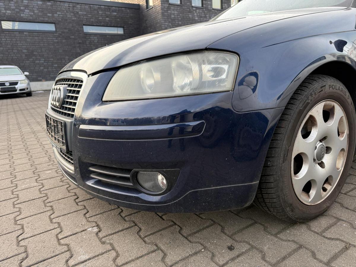 Audi A3 8P original Sto&szlig;stange Sto&szlig;f&auml;nger vorn LZ5J Moroblau BJ03